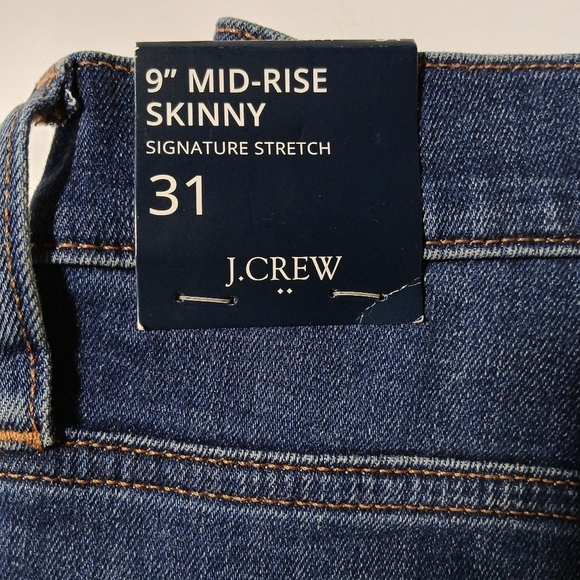 J.Crew Ladies "9" Mid Rise Skinny Signature Stretch. Size 31 NWT - Picture 6 of 6